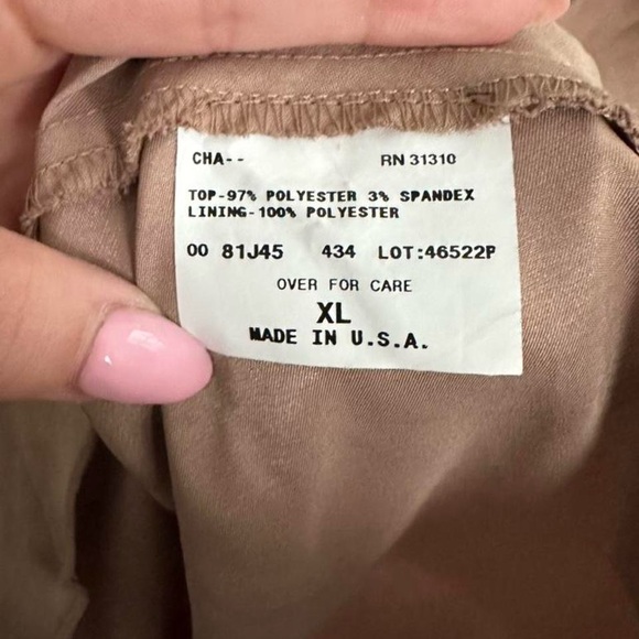 Vintage Y2K B.Wear Champagne Satin Babydoll Cami Top w/ Braided Straps Size XL - Picture 4 of 4